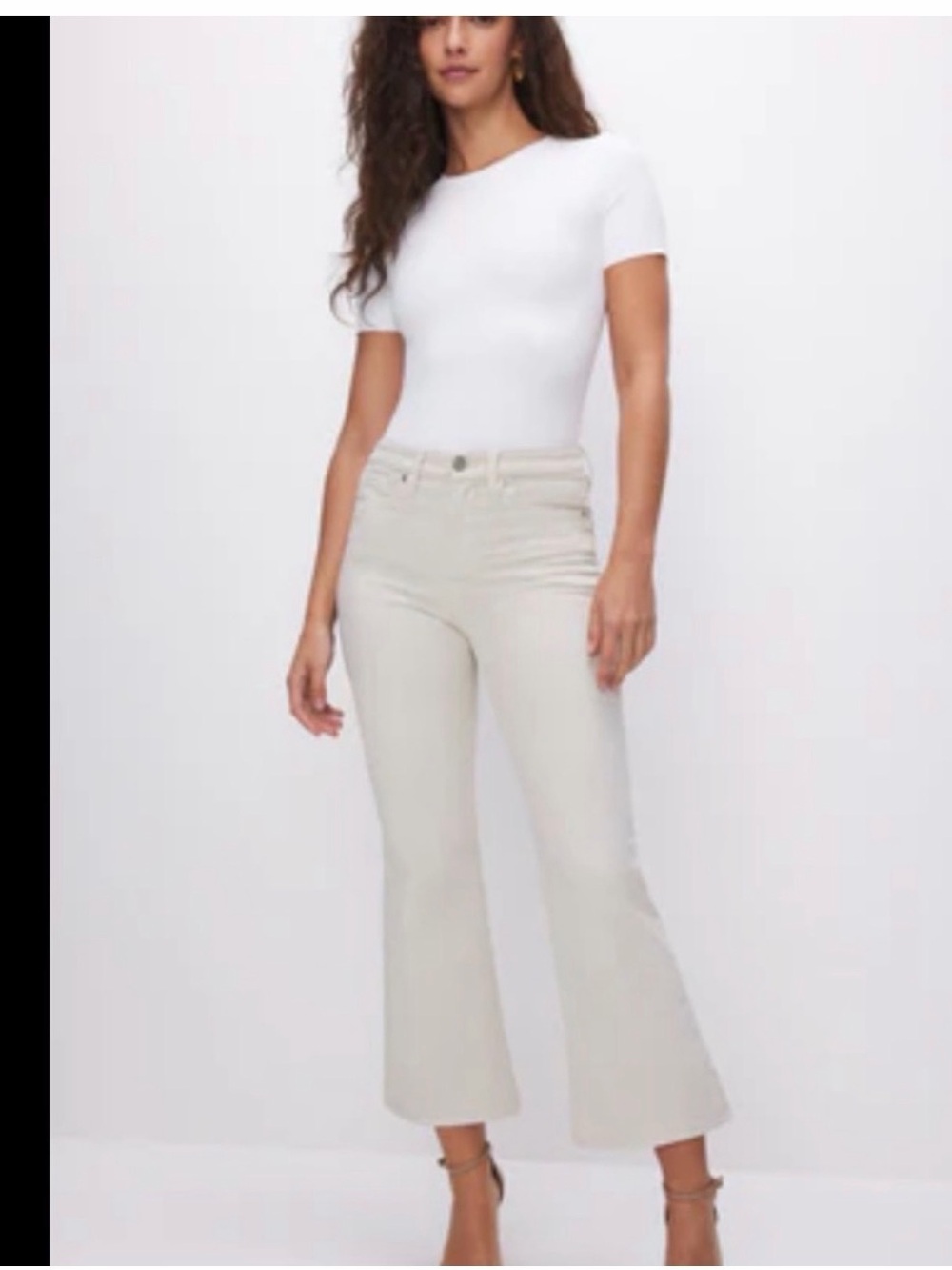Good American good legs crop mini boot cut sz 31/12